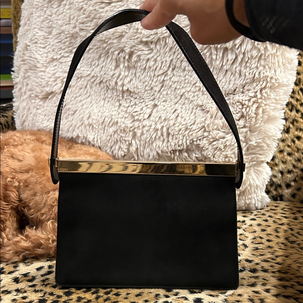 🚫SOLD🚫SOLD🚫Gucci Vintage Black Suede Leather Hand Bag